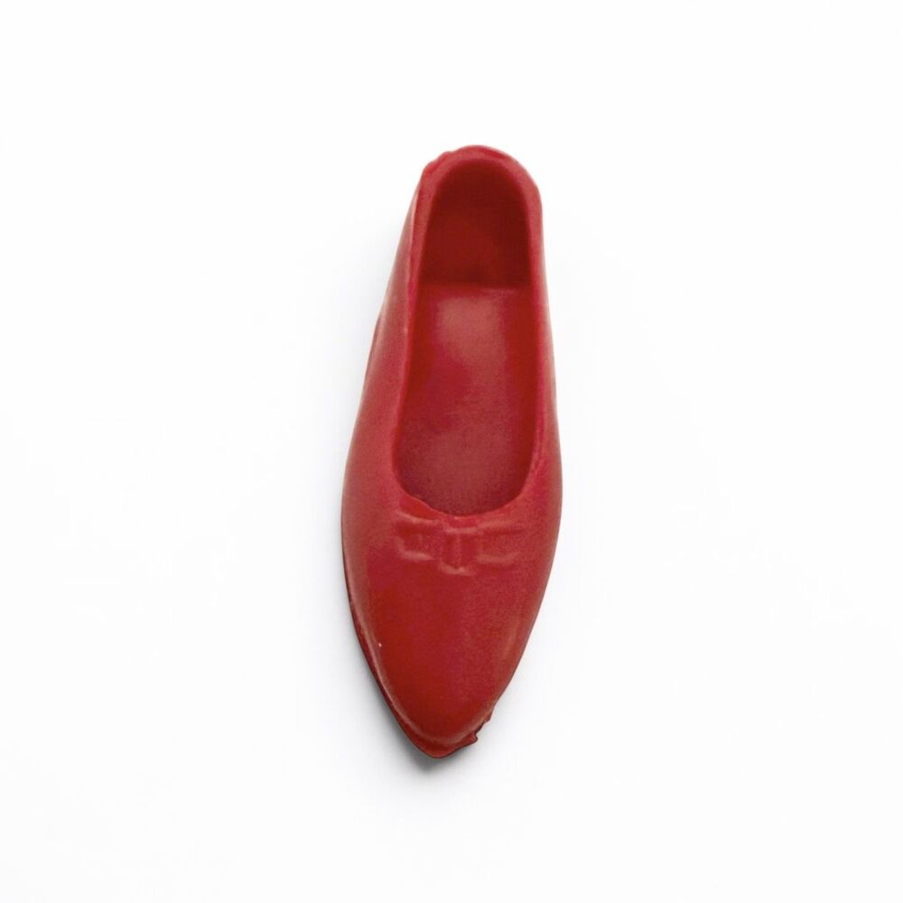 Vintage Ideal Tammy Doll Red Right Shoe Pump Heel Only, Hong Kong 1960's